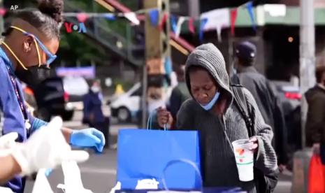 Kegiatan warga kulit hitam di New York pascapembatasan sosial.