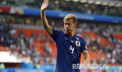 Legenda sepak bola Jepang, Keisuke Honda. Honda resmi mundur dari kursi pelatih timnas Kamboja pada Kamis (11/5/2023), setelah tim asuhannya tersingkir di fase grup SEA Games 2023 Kamboja.