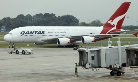 Pesawat Qantas.