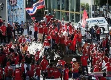 Kelompok \'Baju Merah\' yang merupakan anti pemerintah tengah berdemo beberapa bulan lalu