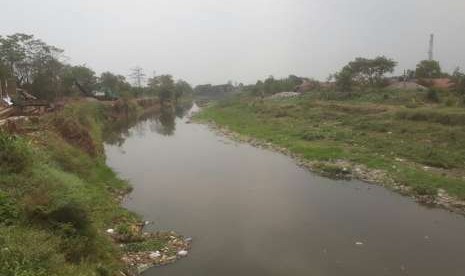 Kemarau yang terjadi beberapa bulan terakhir menyebabkan debit air sungai Citarum berkurang. Selain kondisi warna air sungai yang hitam dan bau menyengat, akibat musim kemarau terlihat sedimentasi seperti di wilayah Sungai Citarum yang berada di Kecamatan Dayeuhkolot, Kabupaten Bandung, Sabtu (25/8).