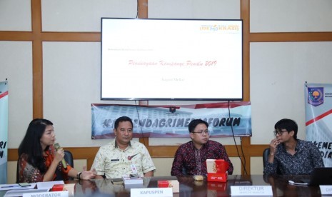 Kemendagri menggelar Kemendagri Media Forum  (KMF) yang di gelar, Jumat (8/2), di Press Room Gedung A Kementrian Dalam Negeri, Jakarta Pusat.