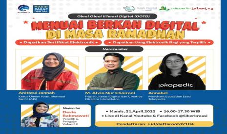 Kemenkominfo bersama Siberkreasi Gelar Webinar Menuai Berkah Digital di Bulan Ramadhan