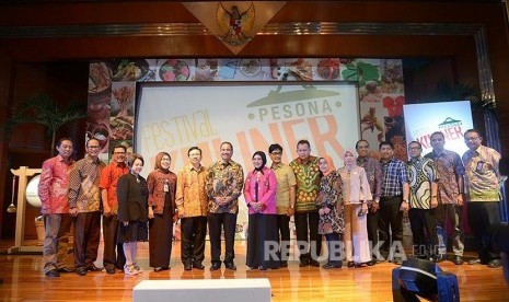 Launching Festival Kuliner Nusantara 2016 di Balairung Soesilo Soedarman, Gedung Sapta Pesona, Jakarta, Jumat (1/4).