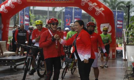 Kementerian Hukum dan HAM RI menghelat kegiatan fun bike bertajuk Gowes Hari Bhakti Imigrasi ke-72, Sabtu (22/01/2022)