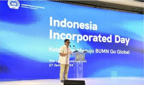 Kementerian Luar Negeri RI bersama Kementerian BUMN dan PT Bank Negara Indonesia Tbk (Persero) telah menyelenggarakan Indonesia Incorporated Day di Nusa Dua, Bali (27/01/2024).