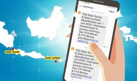  Kementerian Perhubungan (Kemenhub) menggandeng Kementerian Komunikasi dan Informatika (Kominfo) untuk melakukan sosialisasi rencana pemberlakuan Traffic Separation Scheme (TSS) di Selat Sunda dan Selat Lombok mulai tanggal 1 Juli 2020 melalui pesan pendek.