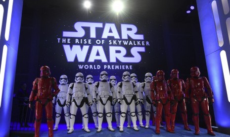 Kemeriahan premier Star Wars: The Rise of Skywalker pada Senin (16/12), di Los Angeles, AS.