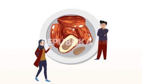 Kurma (ilustrasi). Cukup banyak manfaat kesehatan yang bisa diperoleh saat buka puasa dengan mengonsumsi kurma.