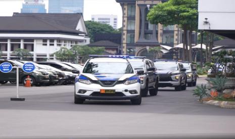 Kendaraan kawal untuk Pusat Polisi Militer Angkatan Darat (Puspomad).