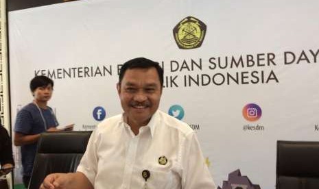 Kepala Badan Geologi Rudy Suhendar saat konferensi pers di Kementerian ESDM, Jakarta Pusat, Rabu (3/10). 