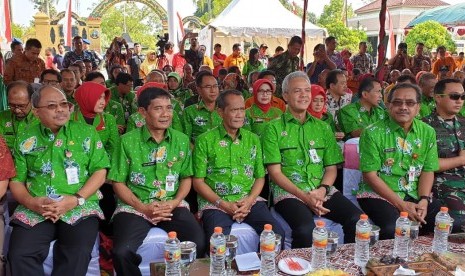 Kepala badan Ketahanan Pangan (BKP) Kementerian Pertanian, Agung Hendriadi pada perayaan  Hari Pangan Sedunia (HPS) ke XXXVIII di Provinsi Jawa Tengah, di Alun-alun Kabupaten Blora, Jumat (26/10).