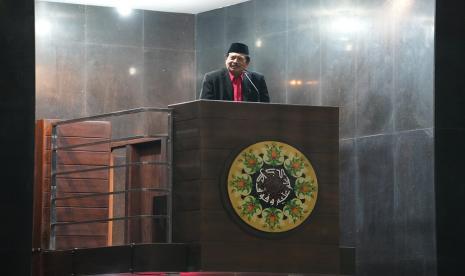 Kepala Badan Pembinaan Ideologi Pancasila (BPIP), Prof Drs KH Yudian Wahyudi, MA, PhD memberikan ceramah keagamaan dan kebangsaan kepada civitas akademika di Laboratorium Agama Masjid Sunan Kalijaga, Jumat (31/3).