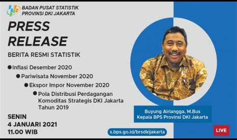 Kepala Badan Pusat Statistik (BPS) DKI Jakarta, Buyung Airlangga.