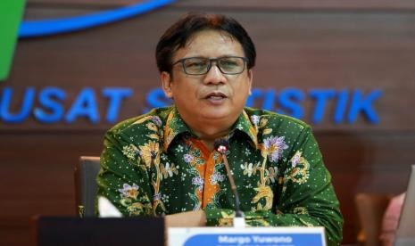 Kepala Badan Pusat Statistik (BPS), Margo Yuwono, saat konferensi pers pertumbuhan ekonomi kuartal II-2021 secara virtual, Kamis (5/8).