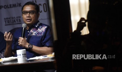 Kepala Bagian Penerangan Umum (Kabagpenum) Kepolisian Republik Indonesia (Polri) Kombes Pol Asep Adi Saputra menyampaikan paparannya dalam diskusi Child Grooming dan Darurat LGBT di Jakarta, Sabtu (3/8/2019). 