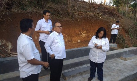 Kepala Biro Perencanaan, Kasdi Subagyono, mengunjungi salah satu pilot project pengembangan kawasan pertanian berbasis korporasi petani di Provinsi Banten.