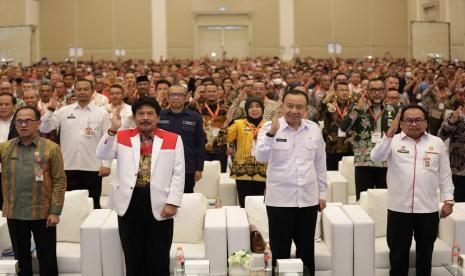 Kepala BPIP, Prof Yudian Wahyudi memimpin Rapat Koordinasi Nasional Program Pasukan Pengibar Bendera Pusaka (Paskibraka) di The Tribrata, Jumat (10/02/23).