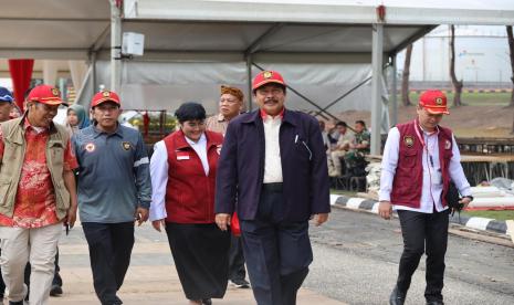 Kepala BPIP saat meninjau persiapan peringatan Harlah Pancasila.