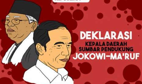 Kepala Daerah Sumbar Pendukung Jokowi-Ma'ruf