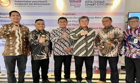  Kepala Dinas Komunikasi dan Informatika Kabupaten Musi Banyuasin Herryandi Sinulingga AP mengikuti Seminar dan Pameran Gerakan Menuju Kota Cerdas (Smart City) Tahun 2022 dengan Tema “Recover Together, Recover Stronger”, di Hotel Grand Sahid Jaya Jakarta Pusat, Kamis (1/12/2022).