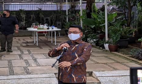 Kepala Kantor Staf Kepresidenan (KSP) Moeldoko memberikan keterangan perihal tudingan kudeta Partai Demokrat, di kediamannya kawasan Menteng, Jakarta, Rabu (3/2).