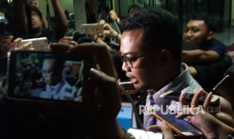 Kepala Kebijakan Publik Facebook Indonesia Ruben Hattari di Direktorat Tindak Pidana Siber Bareskrim Polri, Cideng, Tanah Abang, Jakarta Pusat, Rabu (18/4).