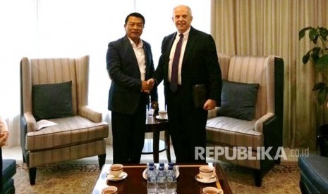 Kepala KSP Moeldoko melakukan pertemuan dengan Dubes Amerika untuk Indonesia Joseph Donovan di kantor KSP, Senin (19/2). 