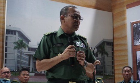 Kepala Pusat Penerangan TNI, Mayor Jenderal Sisriadi, di Balai Media TNI, Jakarta Pusat, Rabu (6/2). 