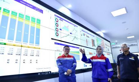 Kepala SKK Migas Dwi Soetjipto dan Direktur Utama PT Pertamina (Persero) Nicke Widyawati meresmikan DICE yang berlokasi di Kompleks PHR Rumbai, Pekanbaru, Senin (8/8/2022).