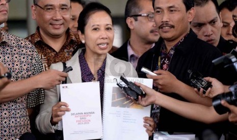 Kepala Staf Kantor Transisi Jokowi-JK Rini M Soemarno (Republika/ Wihdan)