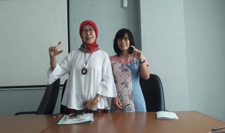 Kepala Bidang P2P Dinkes DKI Jakarta dr. Widyastuti, MKM (kiri) dan Head of Nutrifood Research Center Susana.