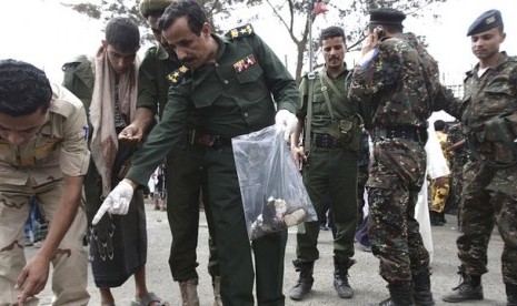 Kepolisian Yaman di lokasi pemboman