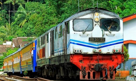 Kereta Probowangi jurusan Surabaya-Banyuwangi.