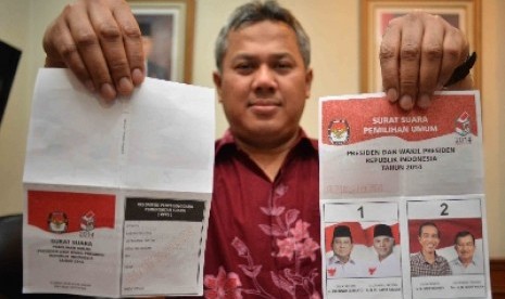 Kertas suara pilpres 2014. 