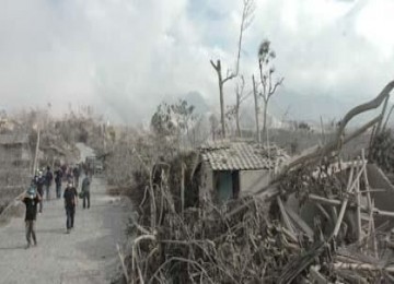 Kerusakan akibat letusan Merapi, ilustrasi