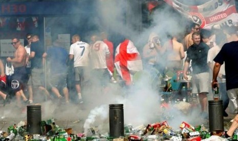 Kerusuhan di Marseille, Prancis jelang laga Inggris vs Rusia, Ahad (12/6).