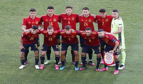 Para pemain timnas Spanyol.