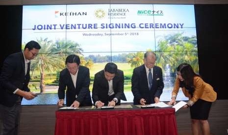 Kesepakatan joint venture antara Keihan Real Estate Co Ltd dan Nice Corporation asal Jepang dengan PT Grahabuana Cikarang (GBC).