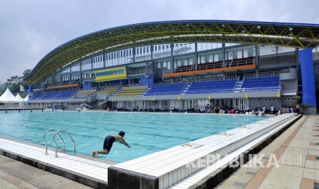 Venue renang PON Jabar XIX 2016 di Gelanggang Renang UPI, Kota Bandung. (Mahmud Muhyidin)