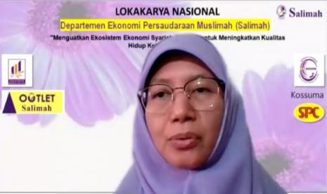 Ketua Departemen Ekonomi Salimah, Eko Sri Wahyuni: LKS-LKS ekonomi Salimah merupakan satu kesatuan yang membentuk ekosistem ekonomi syariah