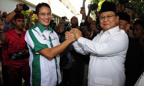 Prabowo Subianto (kanan) dan Sandiaga Uno.