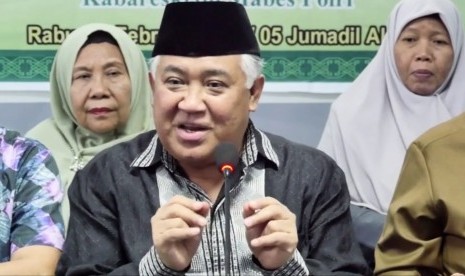 Ketua Dewan Pertimbangan Majelis Ulama Indonesia (MUI), Din Syamsuddin 