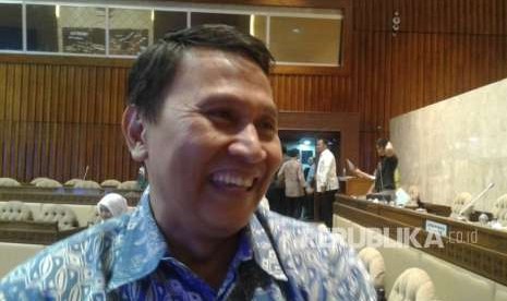 Ketua Dewan Pimpinan Pusat (DPP) Partai Keadilan Sejahtera (PKS) Mardani Ali Sera di Kompleks Parlemen Senayan, Jakarta, Selasa (28/8).