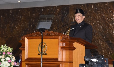 Ketua DPR RI Bambang Soesatyo saat Rapat Paripurna DPR, Jumat (18/5).