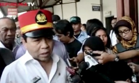 Ketua DPR RI, Setyo Novanto mengunjungi stasiun Pasar Senen, Selasa (7/7)