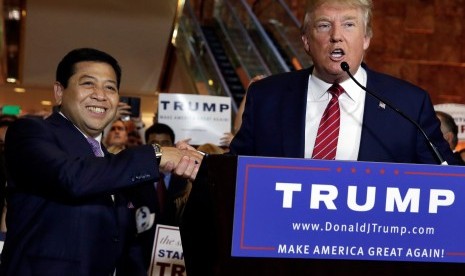 Ketua DPR Setya Novanto bertemu kandidat capres Partai Republik AS Donald Trump.