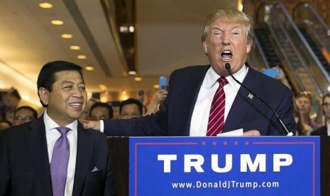 Setya Novanto menghadiri kampanye kandidat capres AS dari Partai Republik, Donald Trump.