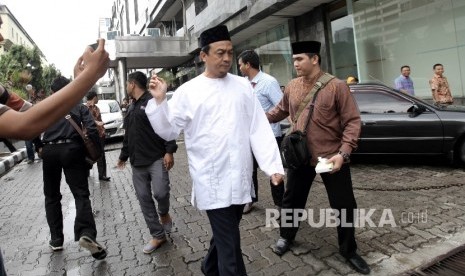 Ketua Gerakan Nasional Pengawal Fatwa Majelis Ulama Indonesia (GNPF MUI) Bachtiar Nasir, salah satu ulama yang menjalani pemeriksaan oleh penyidik Bareskrim Polri terkait TPPU Yayasan 