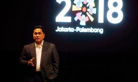 Ketua INASGOC Erick Thohir saat memberikan pemaparan pada 